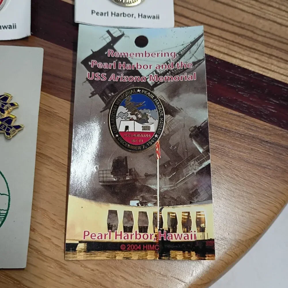 Set of Nine (9) Remembering Pearl Harbor Commemorative Pins World War 2 WWII